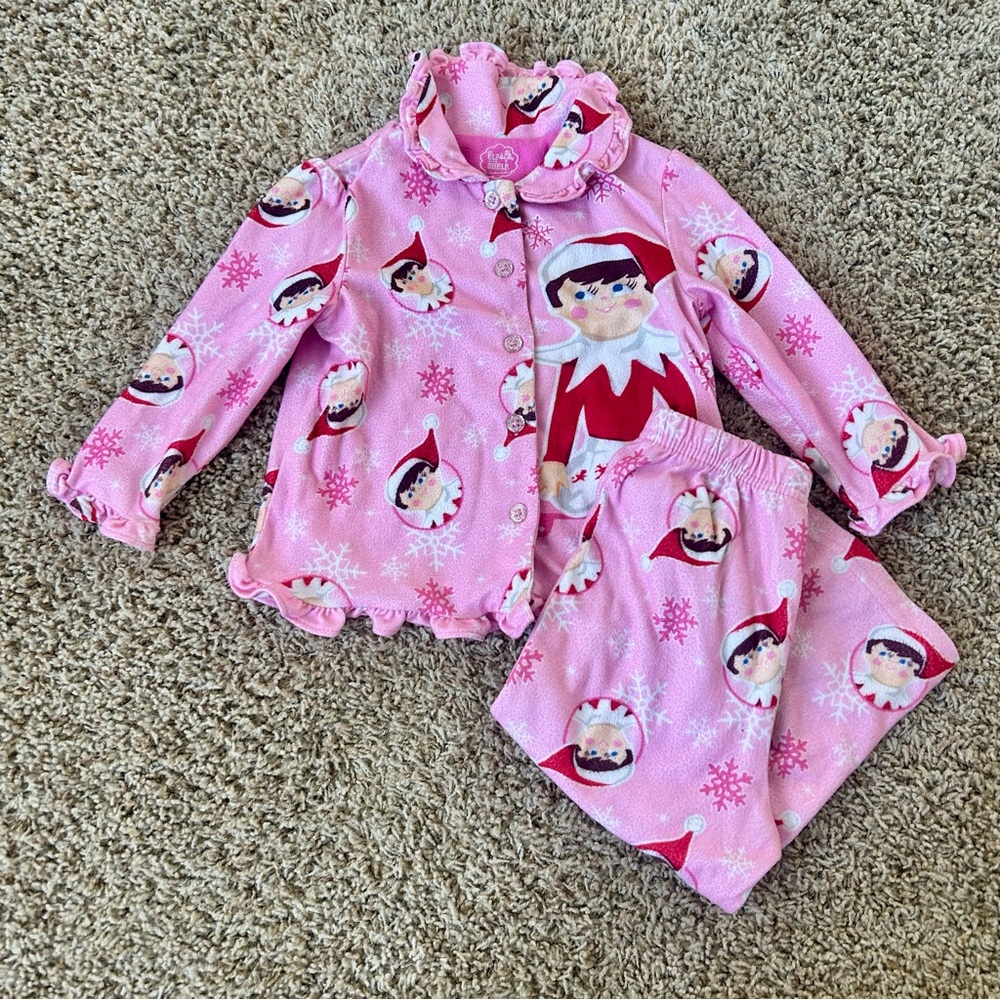 Pink Elf on the Shelf Toddler Pajamas